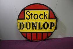 Dunlop Stock Double Sided Enamel Sign