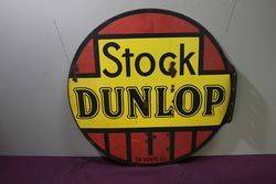 Dunlop Stock Double Sided Enamel Sign