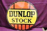 Dunlop Stock Round Double Sided Enamel Sign