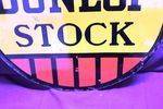 Dunlop Stock Round Double Sided Enamel Sign