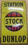 Dunlop Stock Station Double Sided Enamel Sign 