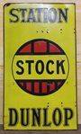 Dunlop Stock Station Double Sided Enamel Sign 