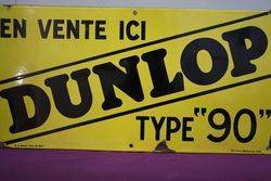 Dunlop Tyre Enamel Advertising Sign 