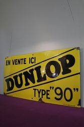 Dunlop Tyre Enamel Advertising Sign 