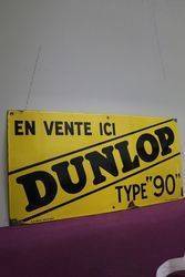 Dunlop Tyre Enamel Advertising Sign 