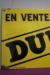 Dunlop Tyre Enamel Advertising Sign 