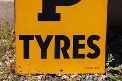 Dunlop Tyres Enamel Advertising Sign