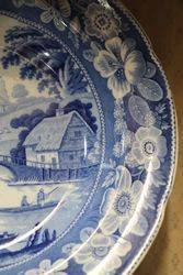 Early 19th Century Blue and White English Plate C1830 