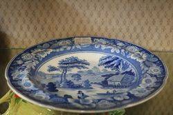 Early 19th Century Blue and White English Plate C1830 