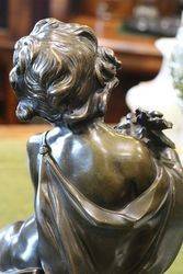 Early 19th Century Bronze Cherub On Marble Base  English  C1800 20 