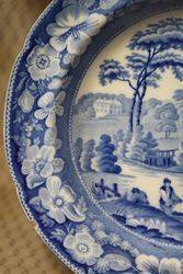 Early 19th Century English Blue and White Plate 