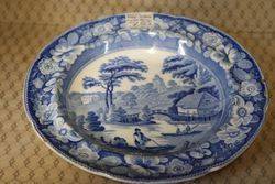 Early 19th Century English Blue and White Plate 