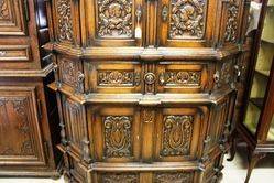 Early 20th Century 6 Door 2 Drawer Carved Court Cupboard