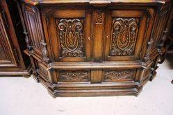 Early 20th Century 6 Door 2 Drawer Carved Court Cupboard