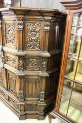 Early 20th Century 6 Door 2 Drawer Carved Court Cupboard