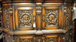 Early 20th Century 6 Door 2 Drawer Carved Court Cupboard