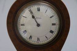 Early 20th Century Inlaid Mahogany Mantle Clock 8 Day 