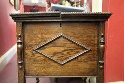Early 20th Century Oak Barley Twist Sewing Box 