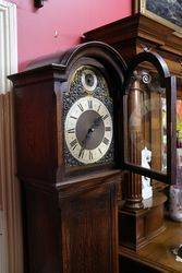 Early 20th Century Oak Long Case Clock With a Multi Chim 8 Days 14 hour Moveme