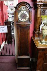 Early 20th Century Oak Long Case Clock With a Multi Chim 8 Days 14 hour Movement 