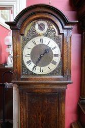 Early 20th Century Oak Long Case Clock With a Multi Chim 8 Days 14 hour Movement 