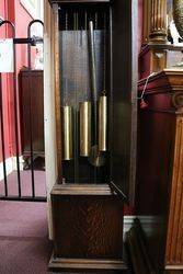 Early 20th Century Oak Long Case Clock With a Multi Chim 8 Days 14 hour Movement 