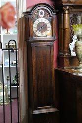 Early 20th Century Oak Long Case Clock With a Multi Chim 8 Days 14 hour Movement 