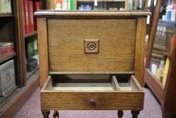 Early 20th Century Oak Sewing Box 