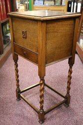 Early 20th Century Oak Sewing Box 