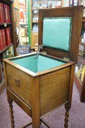 Early 20th Century Oak Sewing Box 