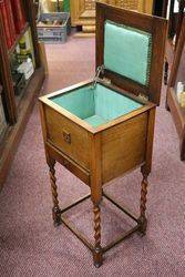 Early 20th Century Oak Sewing Box 