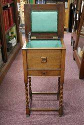 Early 20th Century Oak Sewing Box 