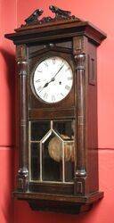 Early 20th Century Oak Wall Clock