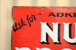 Early Adkins Nut Brown Tobacco Double Sided Enamel Sign 