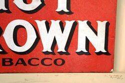 Early Adkins Nut Brown Tobacco Double Sided Enamel Sign 