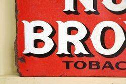 Early Adkins Nut Brown Tobacco Double Sided Enamel Sign 