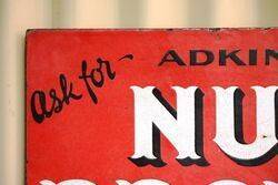 Early Adkins Nut Brown Tobacco Double Sided Enamel Sign 