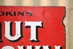 Early Adkins Nut Brown Tobacco Double Sided Enamel Sign 