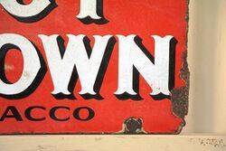 Early Adkins Nut Brown Tobacco Double Sided Enamel Sign 