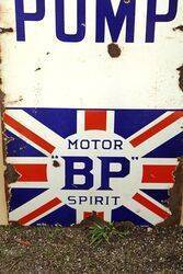 Early BP Motor Spirit Petrol from the Pump Enamel Sign 