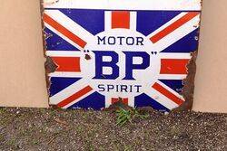 Early BP Motor Spirit Petrol from the Pump Enamel Sign 