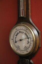 Early C20th English Oak Barometer C1930 