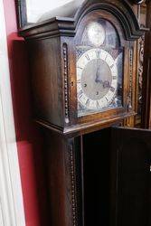 Early C20th English Oak Grand Mother Clock 