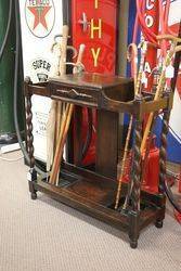 Early C20th English Oak Stick Stand C1920