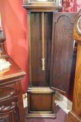 Early C20th Oak Long Case Clock With 8 Day 14 Hour Movement 