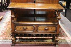 Early C20th Oak Monks Bench 