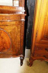 Early C20th Two Door Mahogany BookcaseCabinet 