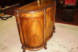 Early C20th Walnut Serpentine Shape Credenza 