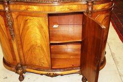 Early C20th Walnut Serpentine Shape Credenza 