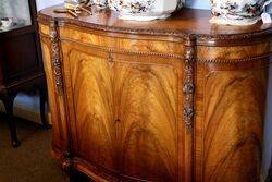 Early C20th Walnut Serpentine Shape Credenza 